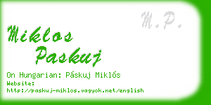 miklos paskuj business card